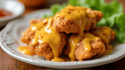 Sweet Tangy Honey Mustard Sauce Ideal for Chicken Tenders Salads Sandwiches